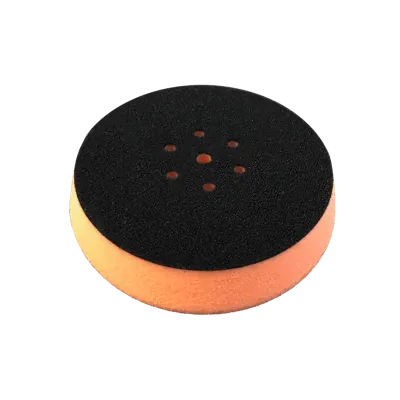 FURY Orange medium cut foam polishing pad with ventilation holes for soft clear coat correction