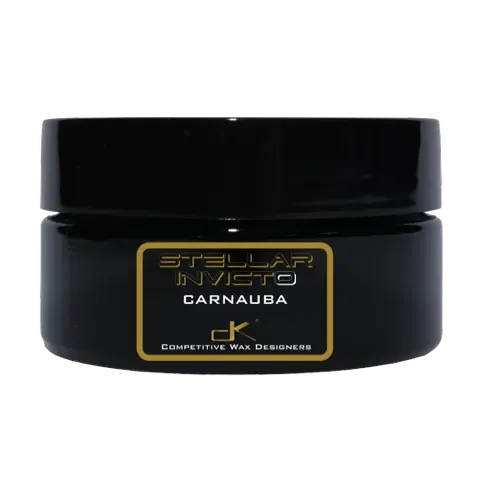 STELLAR INVICTO carnauba wax jar T1 grade high gloss deep wet look finish by DK Competitive Wax Designers